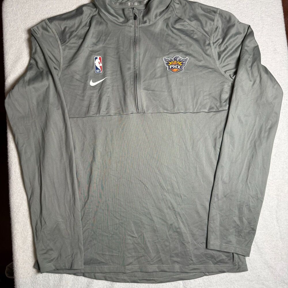 Vintage Phoenix Suns Basketball Nike NBA Quarter-zip Men's Gray Size M Dri-Fit